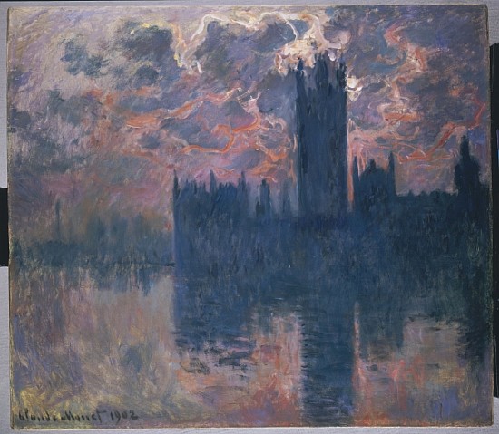 Houses of Parliament, Sunset van Claude Monet