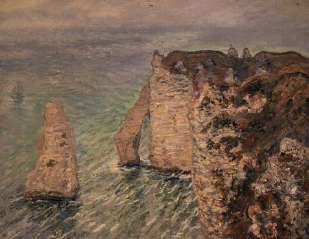 L'Aiguille and the Porte d'Aval, Etretat van Claude Monet