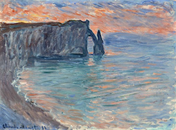 Les Falaises d'Etretat. van Claude Monet