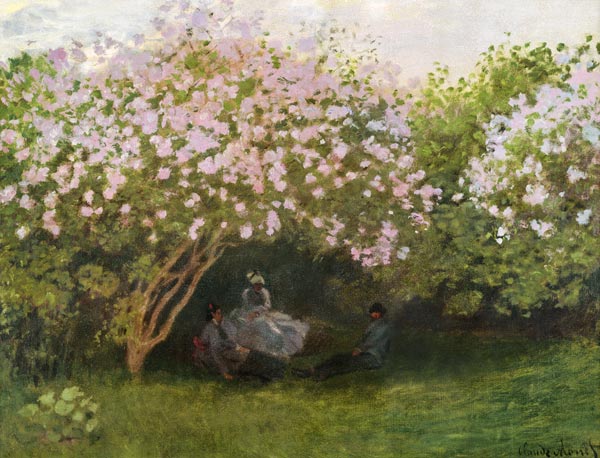Lilacs, Grey Weather van Claude Monet