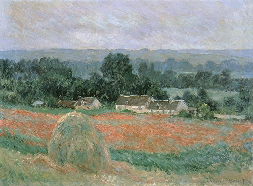 Das Mohnblumenfeld van Claude Monet