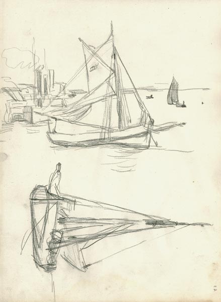 Studies of boats van Claude Monet