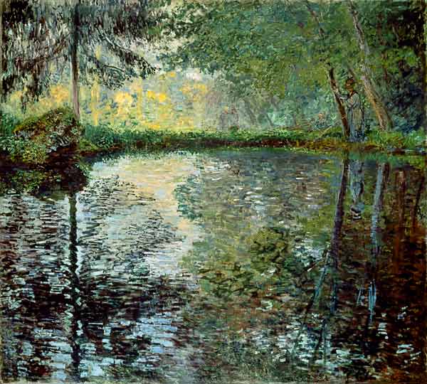 Vijver in Montgeron Park van Claude Monet