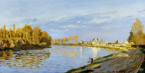 The Seine at Bougival van Claude Monet