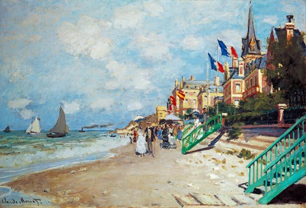 Am Strand von Trouville van Claude Monet