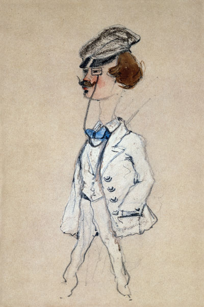 Young Man with a Monocle van Claude Monet