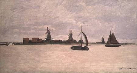 The Outer Harbour at Zaandam van Claude Monet