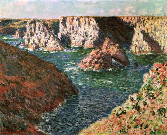 The Rocks of Belle Ile van Claude Monet