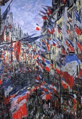 Rue St. Denis am 30. Juni van Claude Monet