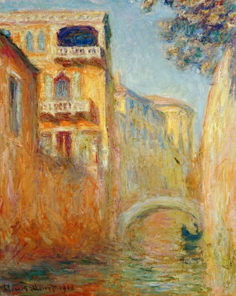 Venice - Rio de Santa Salute van Claude Monet