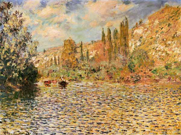 The Seine at Vetheuil van Claude Monet