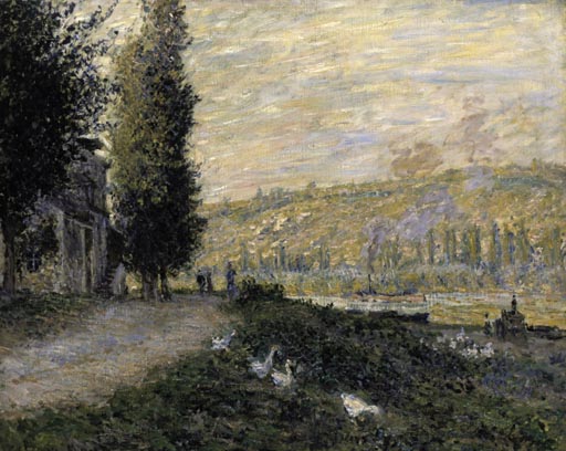 Seineboeschung bei Lavacourt van Claude Monet