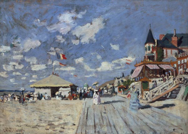 Am Strand von Trouville van Claude Monet