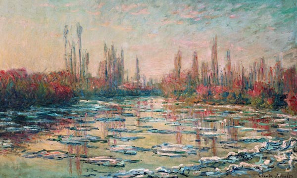 The Thaw on the Seine, near Vetheuil van Claude Monet