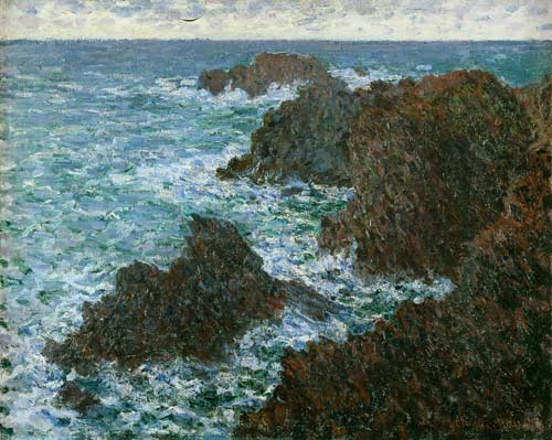 The Rocks at Belle-Ile, the Wild Coast van Claude Monet