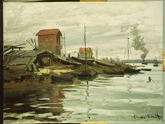 The Seine at Petit-Gennevilliers van Claude Monet