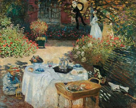 De lunch (in Monet's tuin Argenteuil)
