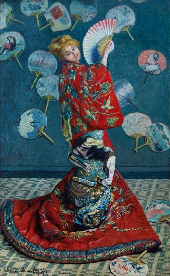 Madame Monet in een Kimono(La Japonaise)