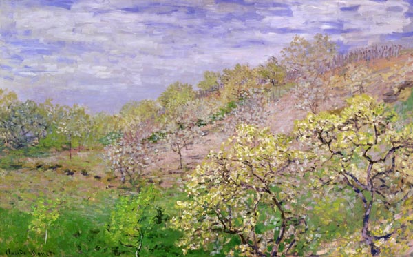 Trees in Blossom van Claude Monet