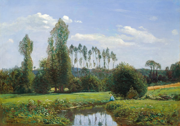 View at Rouelles van Claude Monet
