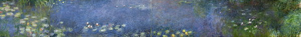 Waterlilies: Morning, 1914-18 (centre left and rigth section) van Claude Monet