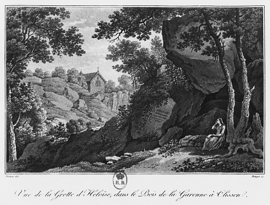 View of Heloise grotto in the park of La Garenne at Clisson, illustration from ''Voyage pittoresque  van Claude Thienon