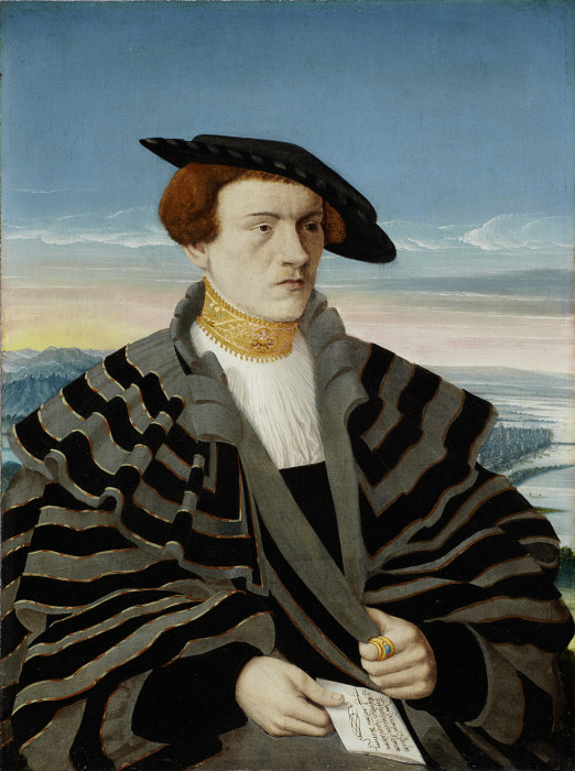 Portrait of Gilbrecht von Holzhausen (1514-1550) van Conrad Faber von Kreuznach