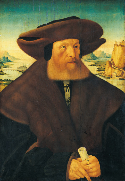 Portrait of Hamman von Holzhausen (1467-1536) van Conrad Faber von Kreuznach