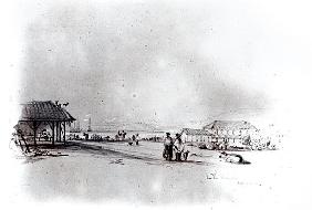 View of Valparaiso, 1834 (pencil & w/c on paper)