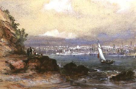 View of Sydney Harbour van Conrad Martens