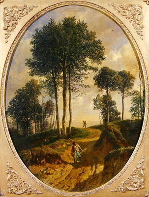 The Poacher (oil on canvas) van Constant-Emile Troyon