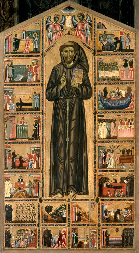 Der Heilige Franz von Assisi und Szenen aus seinem Leben van Coppo  di Marcovaldo