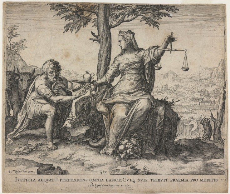 Justice Rewards Toil van Cornelis Cort