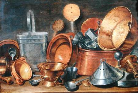 Still Life with Kitchen Utensils van Cornelis Jacobsz Delff