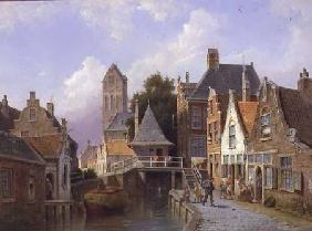 Canal Scene in Holland