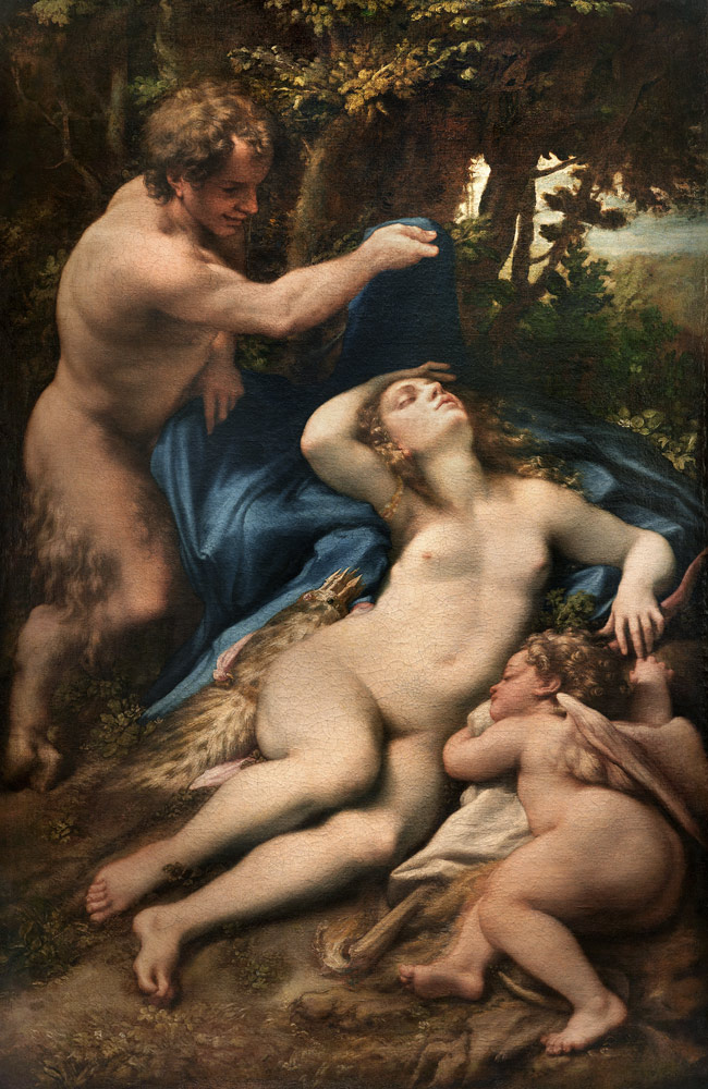 Jupiter und Antiope van Correggio (eigentl. Antonio Allegri)