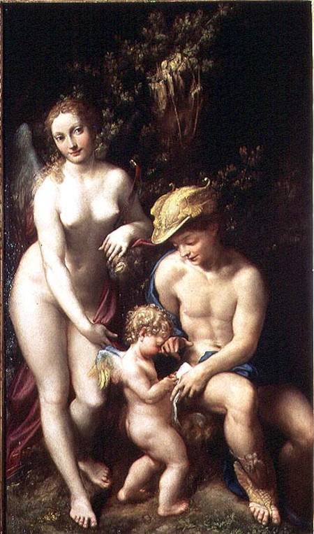Venus with Mercury and Cupid ('The School of Love') van Correggio (eigentl. Antonio Allegri)