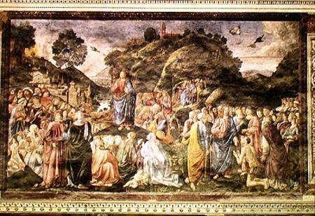 The Sermon on the Mount, from the Sistine Chapel van Cosimo Rosselli