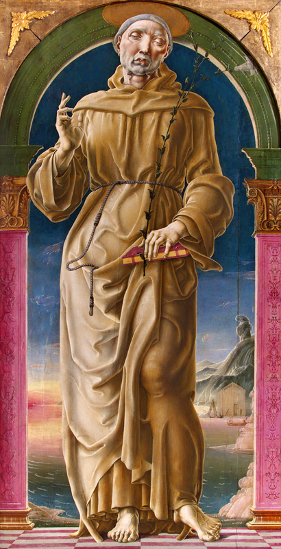 Saint Anthony of Padua van Cosimo Tura