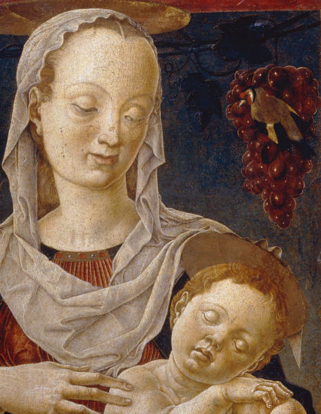Cosme Tura, Maria mit Kind, Ausschnitt van Cosme um Tura