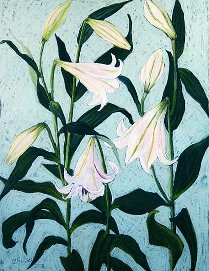 Lilies (pastel on paper)  van Cristiana  Angelini