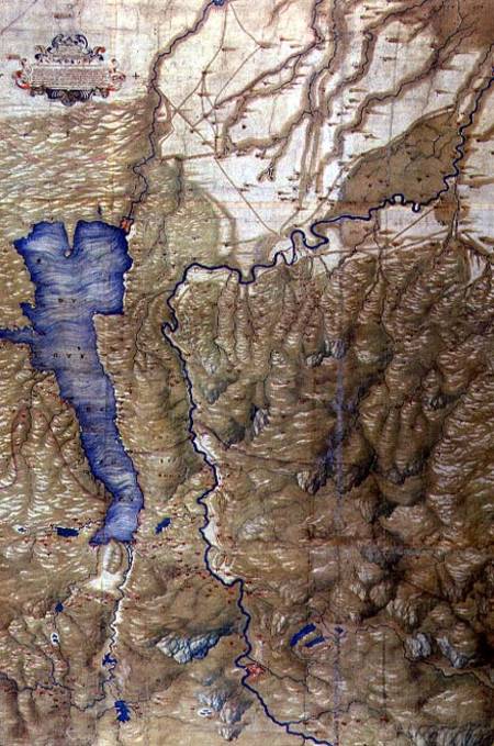 Map of Lake Garda and Surrounding Areas van Cristoforo Sorte
