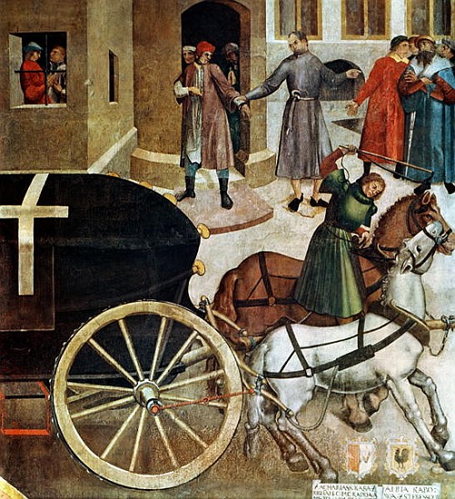 The Hearse, detail from the Life of St. Wenceslas in the Chapel van Czech School