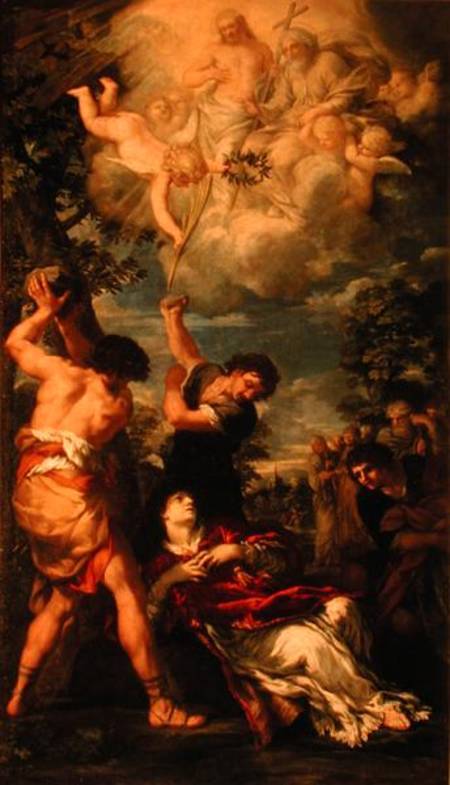 The Martyrdom of Saint Stephen van Pietro  da Cortona,