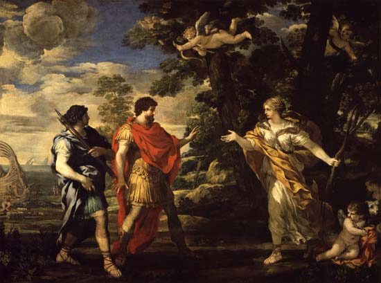 Venus Appearing to Aeneas as a Huntress van Pietro  da Cortona,
