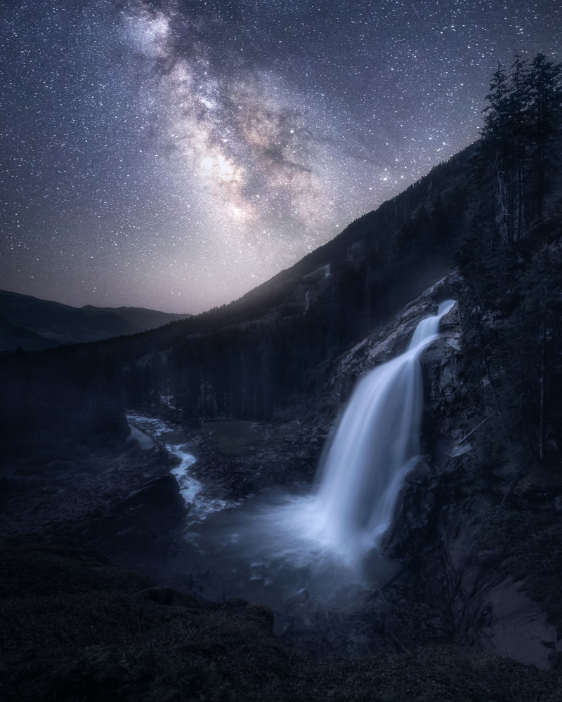 Starry Night in the Alps van Daniel Gastager