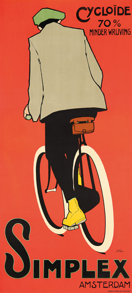 Poster Simplex fietsen Amsterdam  van Daniel Hoeksema
