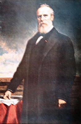 Rutherford B. Hayes (1822-93) (oil on canvas) van Daniel Huntington