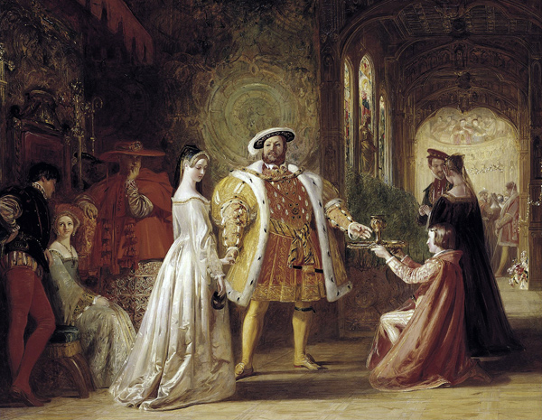 First meeting of Henry VIII and Anne Boleyn van Daniel Maclise