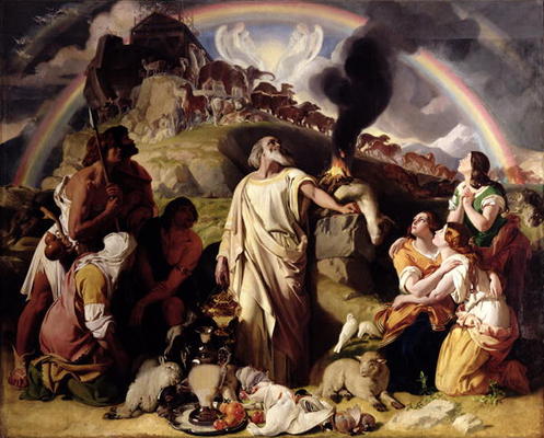 Noah's Sacrifice, 1847-53 (oil on canvas) van Daniel Maclise